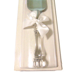Wedding Cake Server 11″ Stainless Steel Clear Acrylic Handle White Bow Target