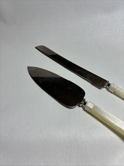 Hallmark Wedding Cake Cutting Set Stainless Steal Pearl Like Handles Japan