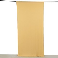 5 ft x 10 ft CHAMPAGNE 4-Way Stretch Spandex Divider Backdrop Curtain Wedding