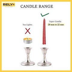 Silver Candle Holder Set of 2 – Decorative Taper Stick