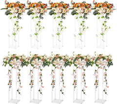 10PCS 23.6″ Acrylic Wedding Flower Stands for Events & Home Decor