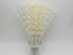 100 Bunch White Ivory Pearl Flower Stem Beads Garland Sprays Bridal Bouquet Wed