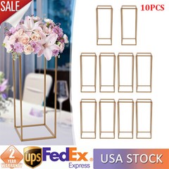 23.6in 10Pcs Tall Gold Metal Flower Stand for Wedding Table Centerpieces Decor.
