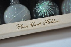 Vtg Darice Blown Glass Place Card Holder Holders Set Wedding Dinner Party