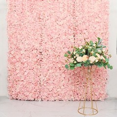 4 Blush Hydrangea Flowers Mat Wall Backdrop Panels Wedding Party Decorations