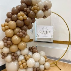 Brown and Gold Balloons – 60PCS 12 Inch Set with Metallic Gold Confetti, Latex