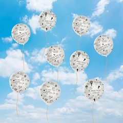 PANTIDE 37Pcs Memorial Balloons Set White Remembrance Funeral 12inch,