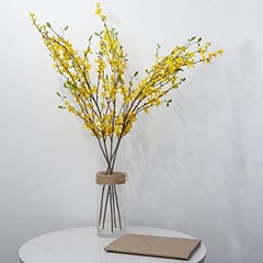 Artificial Forsythia Branches Pcs 39.4 Inch Cherry Blossom, Spring Flowers 6