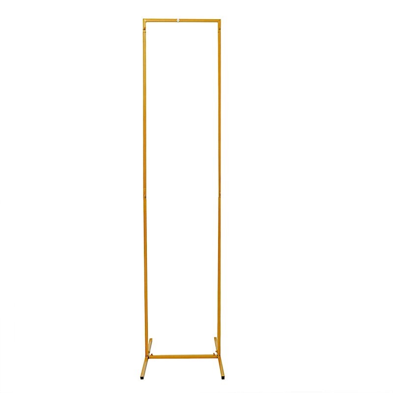 7 ft Gold Rectangular Metal Floral Display Frame Wedding Backdrop Stand Party