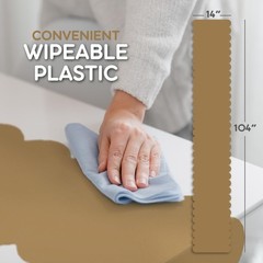 Gold Plastic Disposable Table Runner. 5 Pack 14 x 108 inch. ScallopTable Runn…