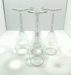 1970’s Champagne Stem Flute Toasting Glasses Vintage Set of 5 light in weight