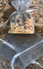 75 Silver Birdseed Bags, Organic Wedding Toss , All Natural, Eco-friendly