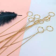 30Pcs Golden Floral Card Clips for Photo Memo and Table Number Display