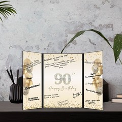 Black Gold 90th Birthday Party Decorations, Happy 90th Birthday Alternative S…