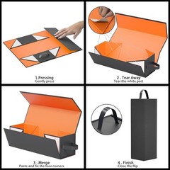 High Quality Magnetic Wine Gift Box Elegant Cardboard Holder Weddings Birthdays