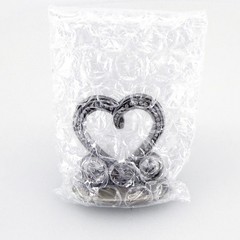 Heart Shaped Aged Pewter Finish Place Card Holders Vintage Romantic Table Decor