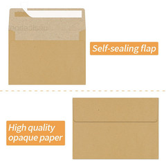 100 Packs Kraft 4×6 Envelopes for 100 Qty A6(4.75*6.5), kraft