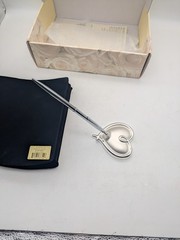 Lenox Opal Innocence Event Guestbook With Pen Silverplated