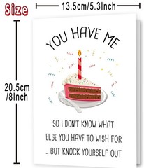 Funny Birthday Card for Him Her, Humor Birthday Card for Boyfriend, Girlfrien…