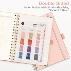 RETTACY Undated Planner, Weekly and Monthly, 53 Weeks and 12 Months, Medium S…