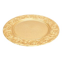 100PCS Gold Charger Plates 13 in Round Plastic Gold Chargers for Dinner Plates