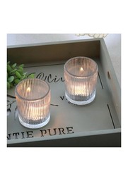 24 Pieces Clear Candle Holder Wedding Centerpieces for Tables, Votive Candle