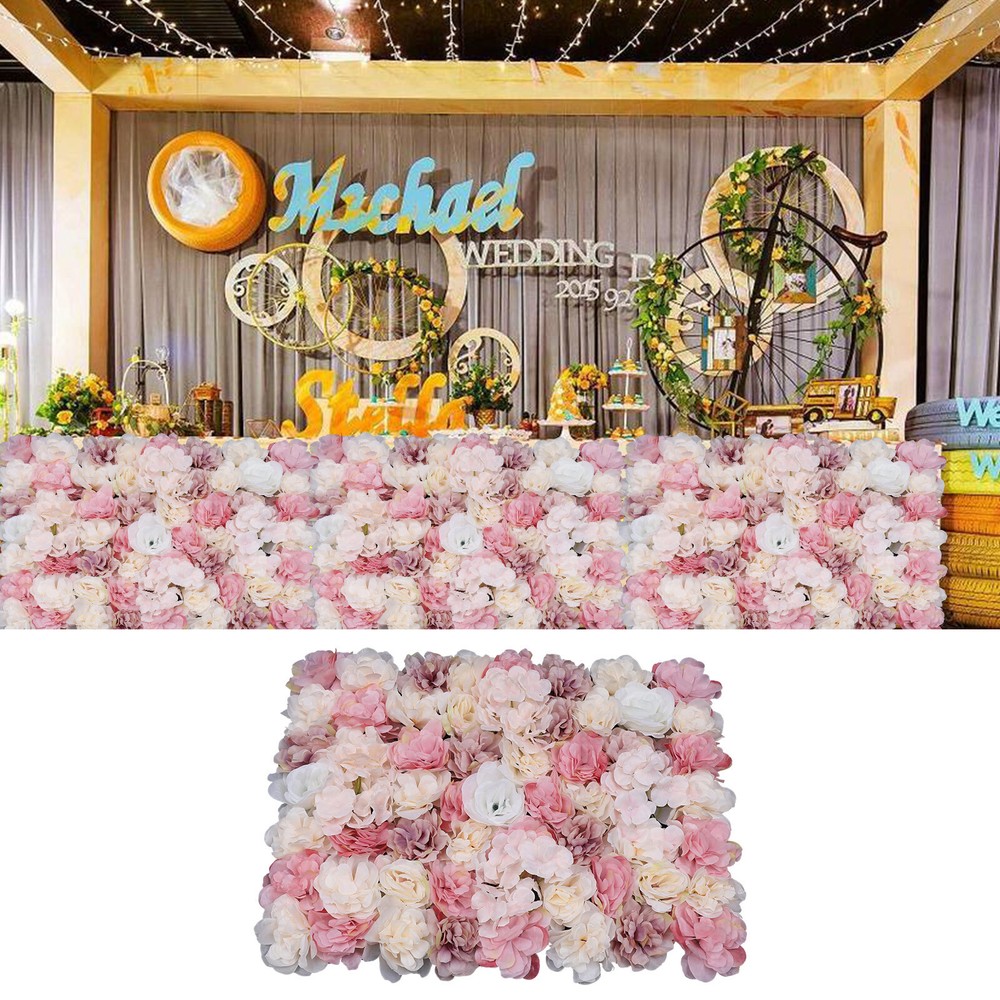 12 Pcs New Artificial Flower Wall Romantic Flower Wall Wedding Background Decor