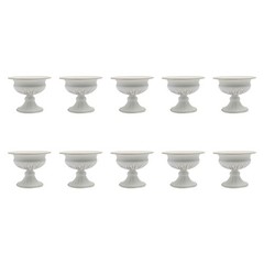 10 Pack Metal Vase Small Table Decor White Gold Wedding Centerpiece Flower Vase
