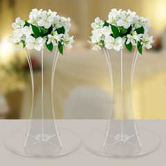 Acrylic Flower Freestanding Display Stand Clear Vase Stand Party Events 60cm USA
