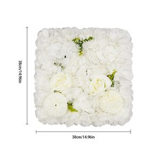 3D Flower Wall Panel-12pcs Artificial Flower Wall Background Silk Rose Wedding