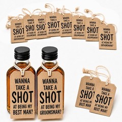 Groomsmen Proposal Gift Hang Tags Set of 10 | 8 Will You Be My Groomsman + 2 …