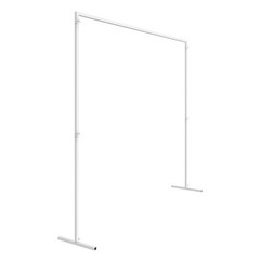 Square Freestanding Wedding Arch Backdrop Metal Frame 2 × 2 m White