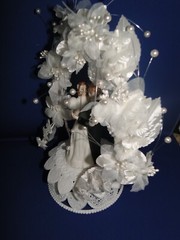 New Wilton Orchid Cascade Wedding Cake Top, black coat # 117-7334