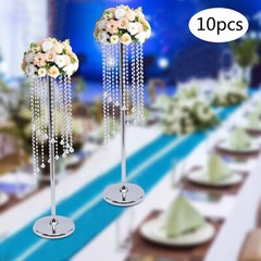 10Pcs Flower Vases Wedding Centerpieces Flower Stand Metal Classic Home Decor