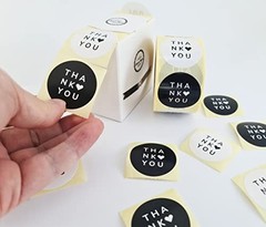 500 Thank You Stickers,Elegant Design for Business,2 Unique Design,1.5″ Round,
