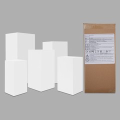 5 Pack Modern Square Cake Pedestal Stands Iron White For Cake Shops Weddings