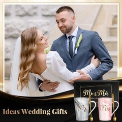 14-Ounce Mr and Mrs Coffee Mug Set – Stylish Wedding & Anniversary Gifts 2026