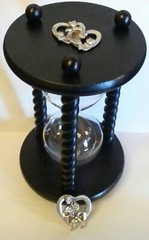 The Wedding Day in Black Unity Sand Ceremony Hourglass by Heirloom Hourglass