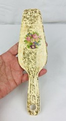 Vintage Porcelain Floral & Gold Cake Server Country Cottage Granny Core Wedding