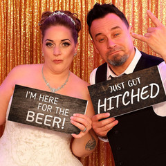 24 Designs Rustic Wedding Photo Booth Props Double Sided 11X5.5 Inch Photo Bo…