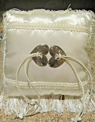 7 PC COUNTRY WESTERN WEDDING SET PILLOW, GUESTBOOK, PEN, CIRCLE RING, GARTERS