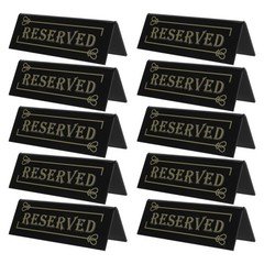 10 Pcs Acrylic Reserved Table Cards Tent Sign Birthday Hosts Wedding