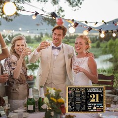 Joycard 21st Anniversary Card for Women Men, Wedding Card for Wife Husband, S…