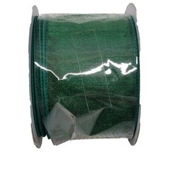 Sheer Ribbon Wired Forest Hunter Green Christmas Wedding Bow Wreath 2 in 10 yds
