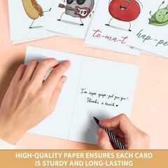 Premium Funny Thank You Cards, Teacher Appreciation Cards with Envelopes, Cut…