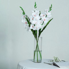 3 pcs 36″ SILK ARTIFICIAL GLADIOLUS FLOWER Spray Stems Wedding Party Supplies