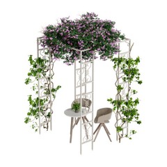 Heavy Duty Metal Garden Pergola Wedding Arbor Arch Gazebo Trellis for Party