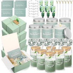 Teenyyou 60 Pcs Bridesmaid Proposal Gift Cup, Candle, Bracelets, Cream & More