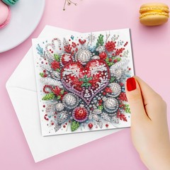 DIZAKIM 6 Pieces Christmas Theme Design Diamond Painting Greeting Card Set, D…