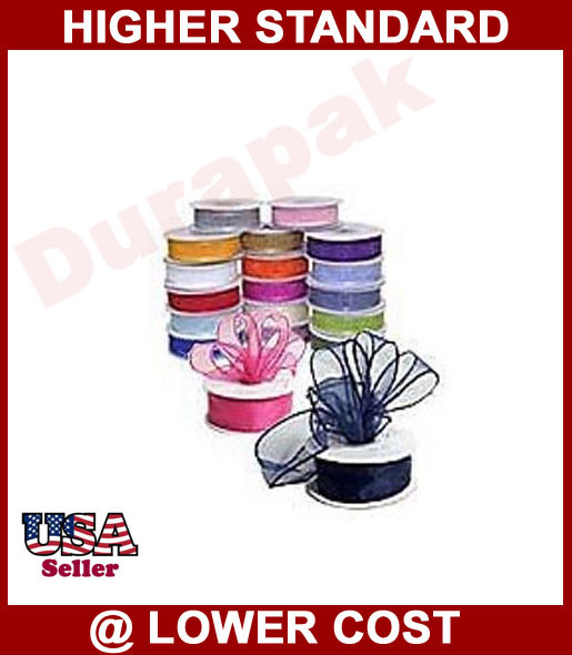 5/8 In 25YD Sheer Organza Ribbon All Colors